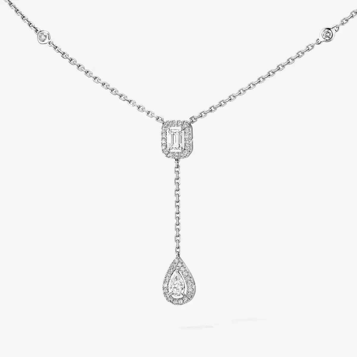 [CiCi]Gold Diamond Tie Necklace