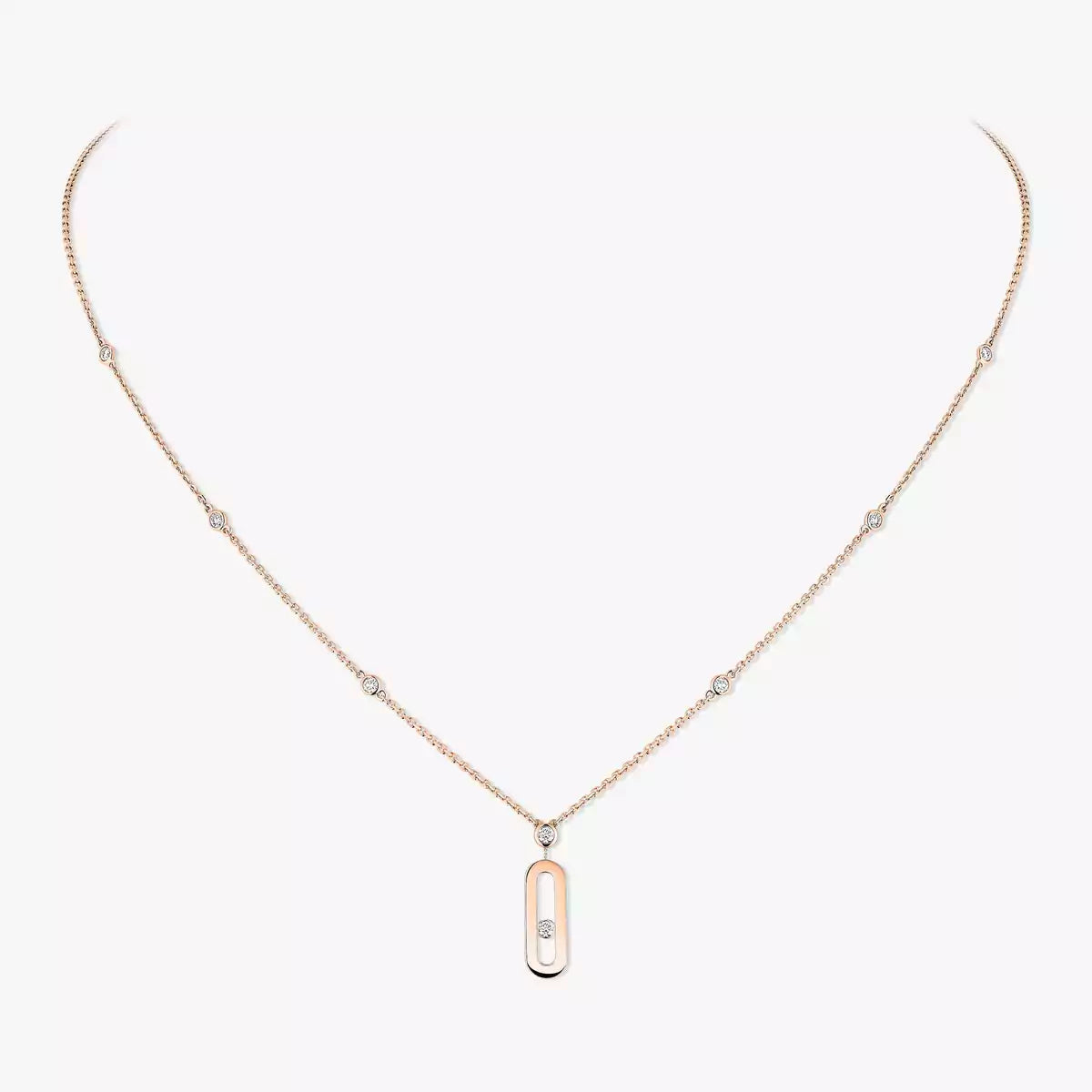 [CiCi] Move Uno Gold Diamond Long Necklace