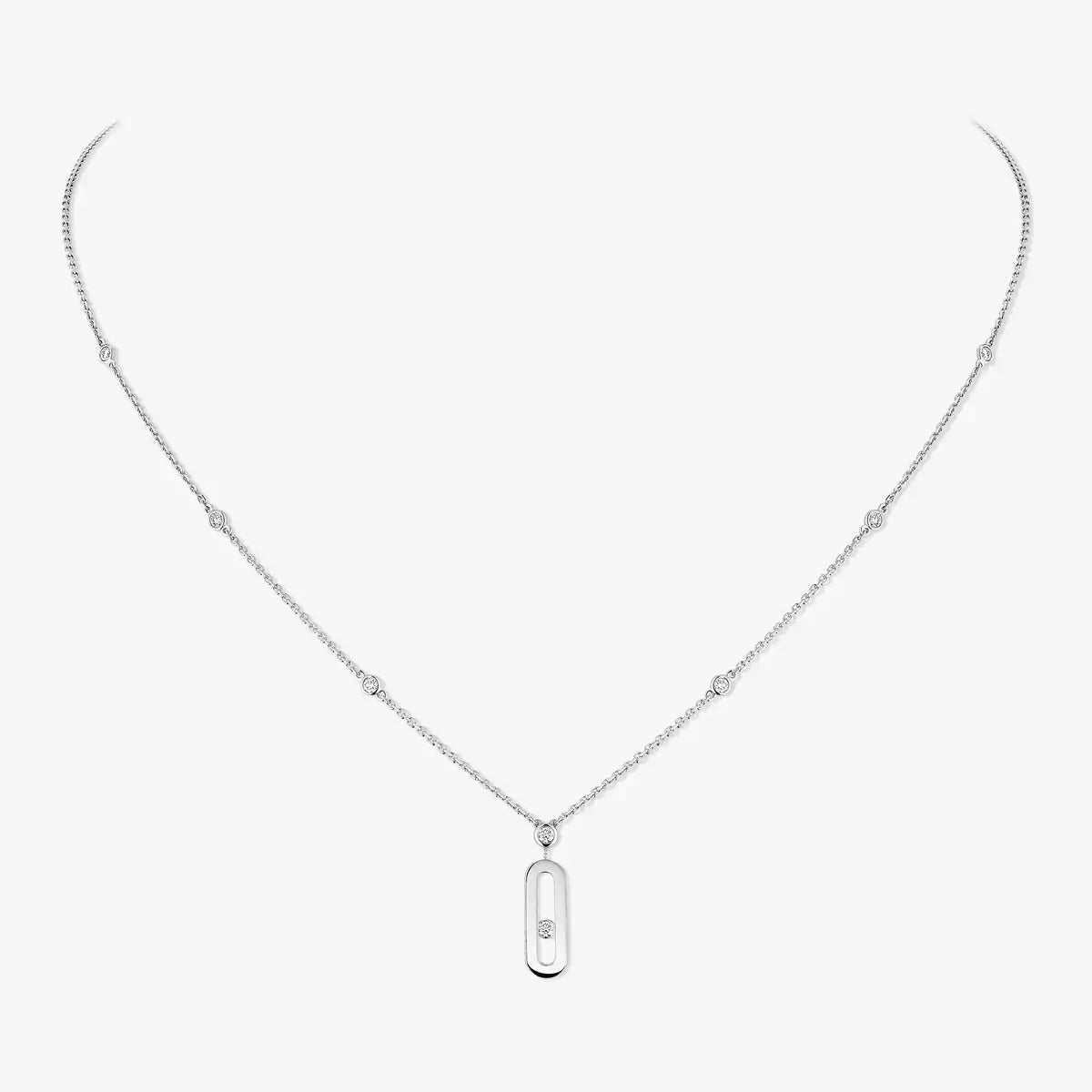 [CiCi] Move Uno Gold Diamond Long Necklace
