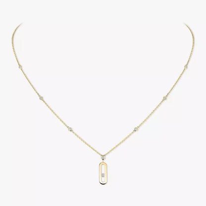 [CiCi] Move Uno Gold Diamond Long Necklace