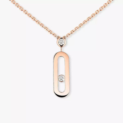 [CiCi] Move Uno Gold Diamond Long Necklace