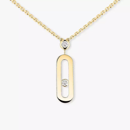 [CiCi] Move Uno Gold Diamond Long Necklace