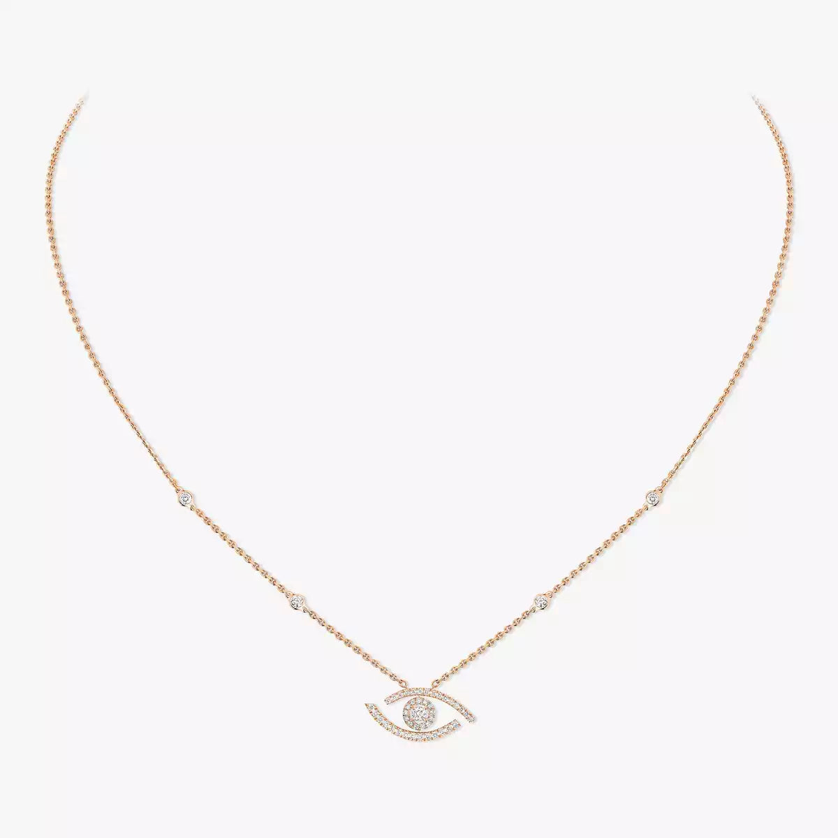 [CiCi]Pave_ Diamond Necklace Lucky Eye