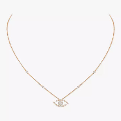 [CiCi]Pave_ Diamond Necklace Lucky Eye