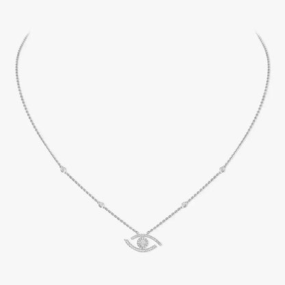 [CiCi]Pave_ Diamond Necklace Lucky Eye