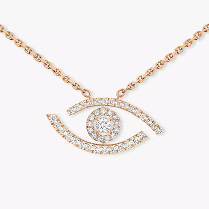 [CiCi]Pave_ Diamond Necklace Lucky Eye