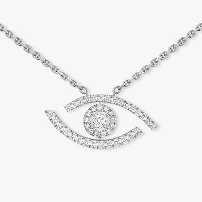[CiCi]Pave_ Diamond Necklace Lucky Eye