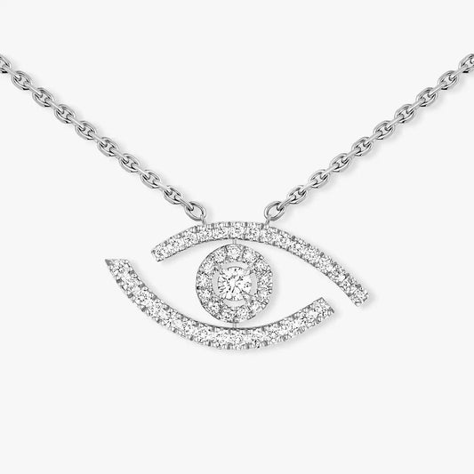 [CiCi]Pave_ Diamond Necklace Lucky Eye