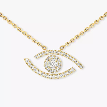 [CiCi]Pave_ Diamond Necklace Lucky Eye