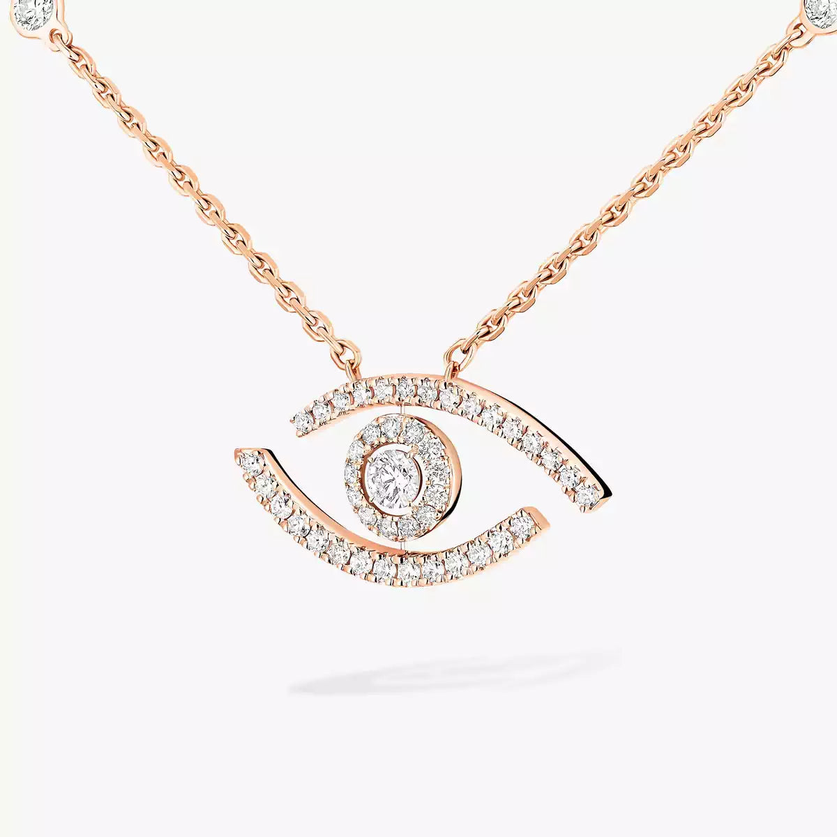 [CiCi]Pave_ Diamond Necklace Lucky Eye