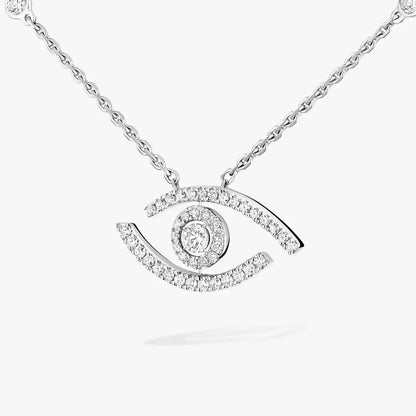 [CiCi]Pave_ Diamond Necklace Lucky Eye
