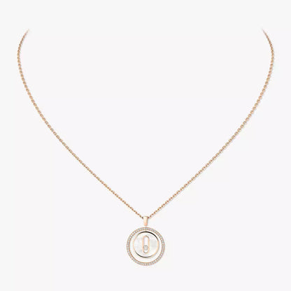 [CiCi]Lucky Move Diamond Necklace in Rose Gold and White Mother-of-Pearl
