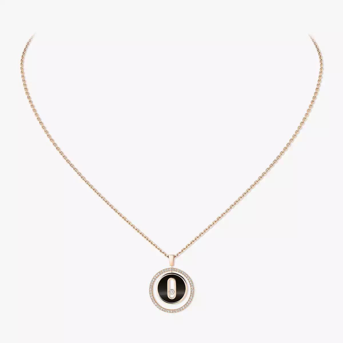 [CiCi]Lucky Move Diamond Necklace in Rose Gold and White Mother-of-Pearl