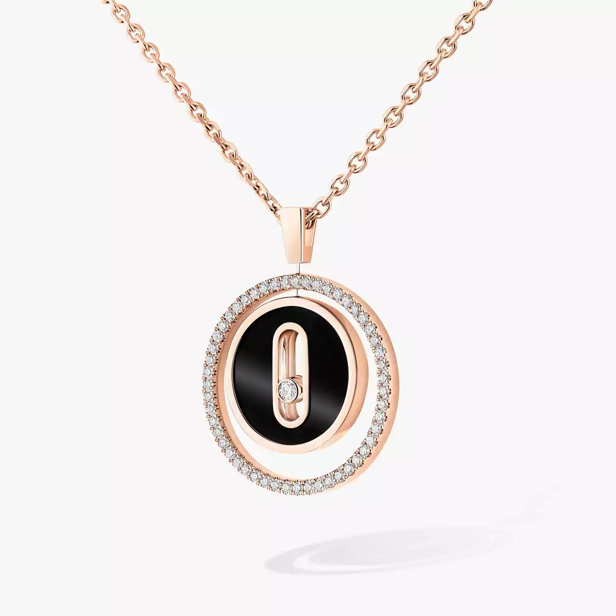 [CiCi]Lucky Move Diamond Necklace in Rose Gold and White Mother-of-Pearl
