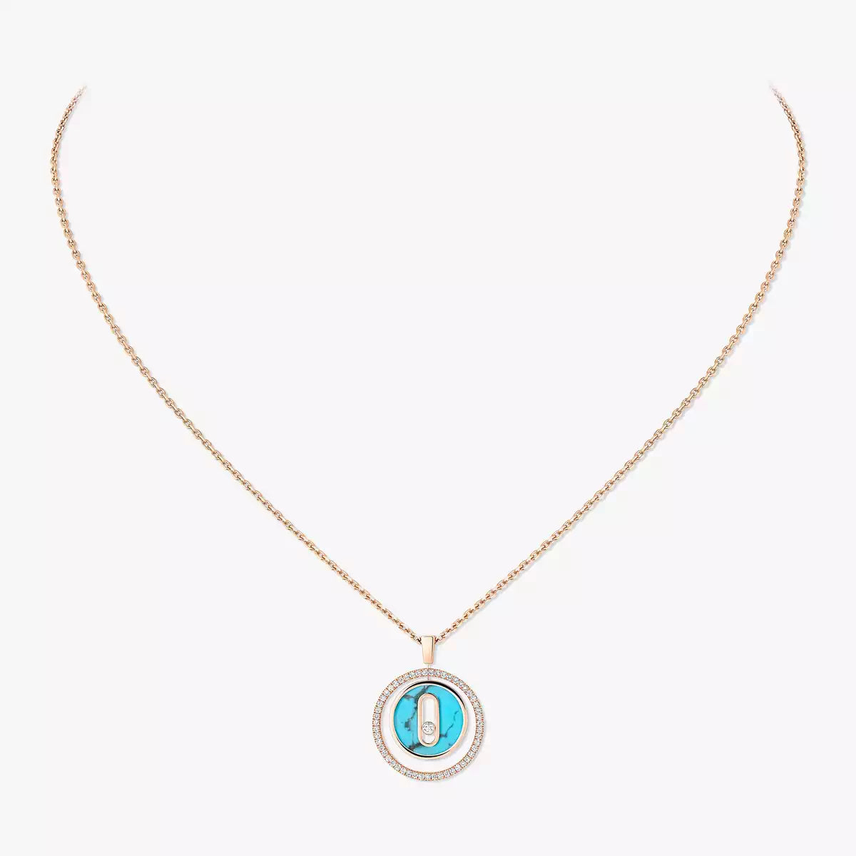 [CiCi]Lucky Move Diamond Necklace in Rose Gold and White Mother-of-Pearl