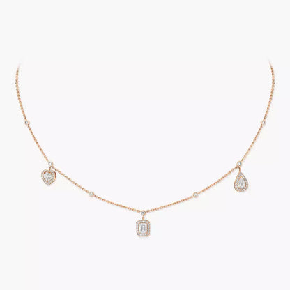 [CiCi]My Twin Diamond Necklace in Silver