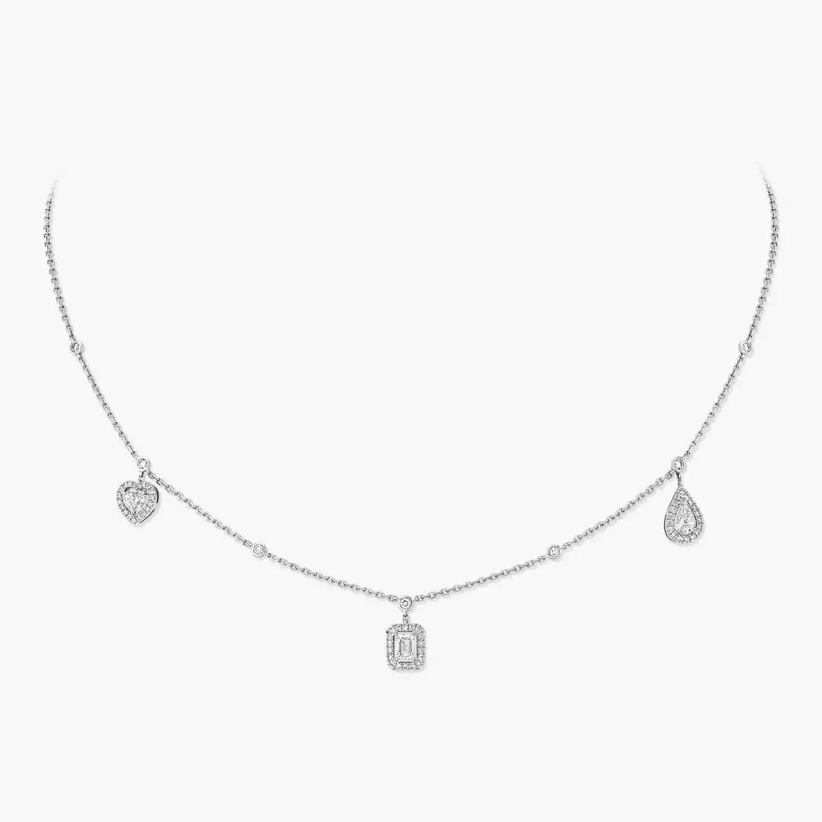 [CiCi]My Twin Diamond Necklace in Silver