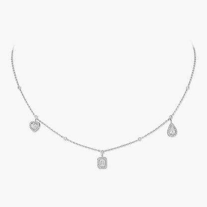 [CiCi]My Twin Diamond Necklace in Silver