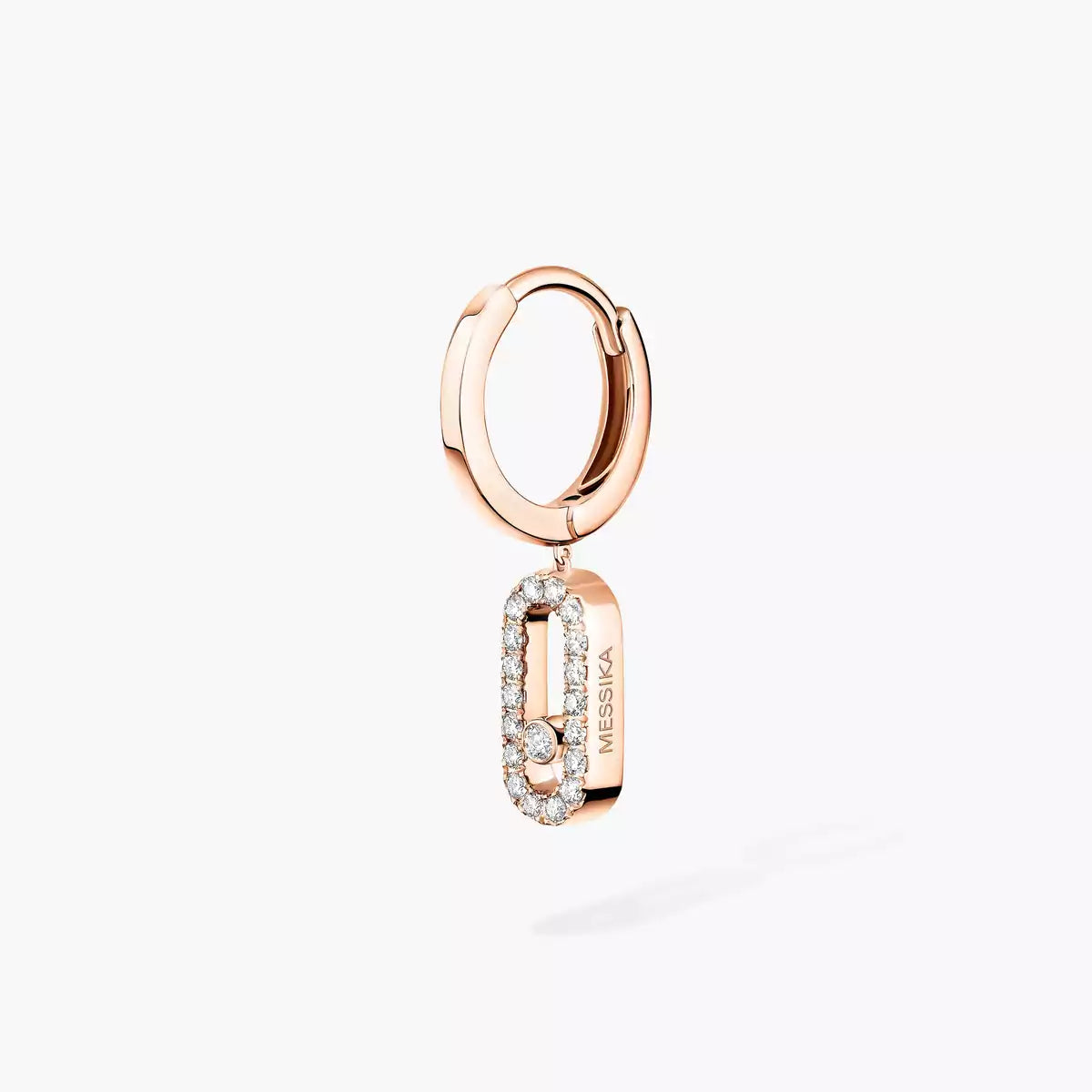 [CiCi]Move Uno Single Diamond Hoop Earring