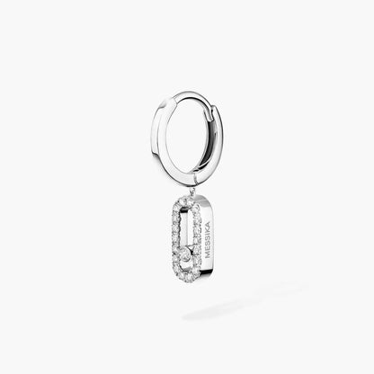 [CiCi]Move Uno Single Diamond Hoop Earring