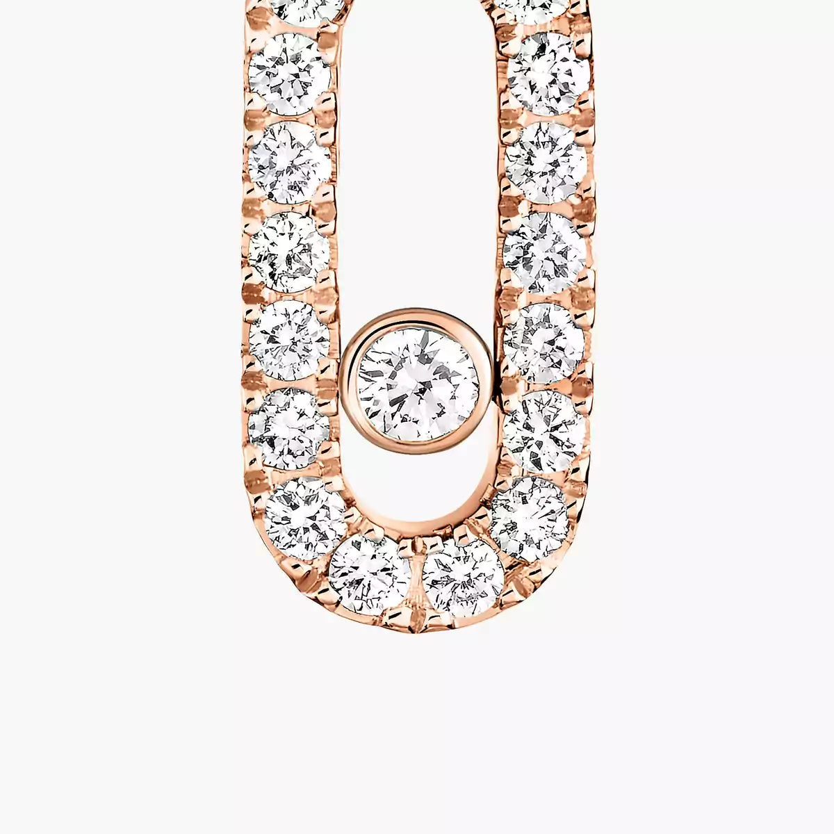 [CiCi]Move Uno Single Diamond Hoop Earring