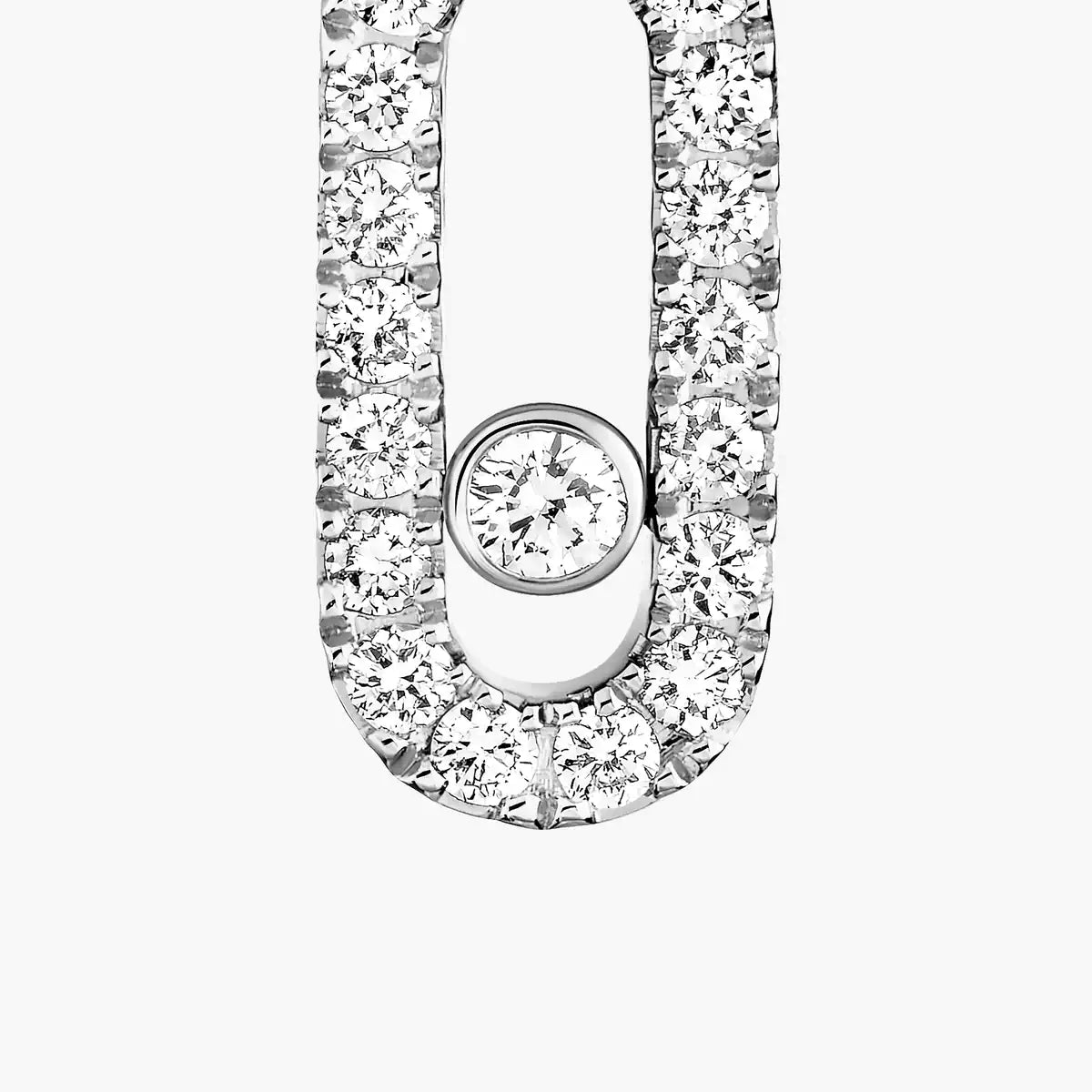 [CiCi]Move Uno Single Diamond Hoop Earring