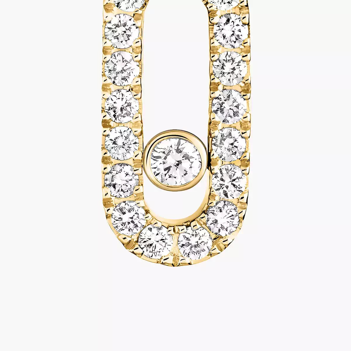 [CiCi]Move Uno Single Diamond Hoop Earring
