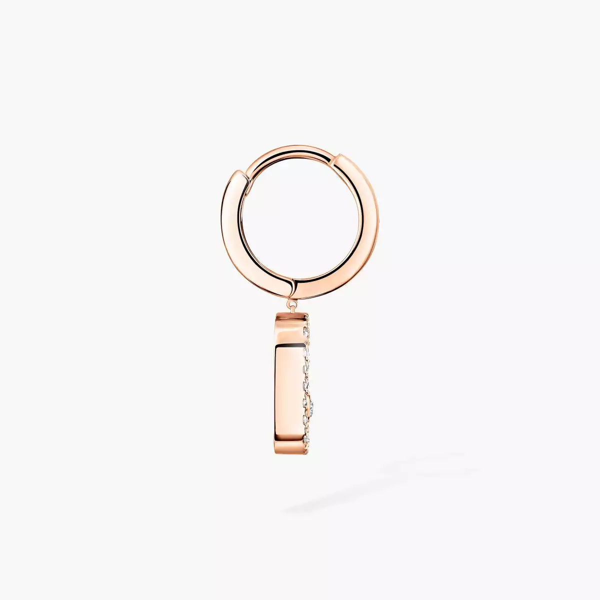[CiCi]Move Uno Single Diamond Hoop Earring