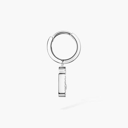 [CiCi]Move Uno Single Diamond Hoop Earring