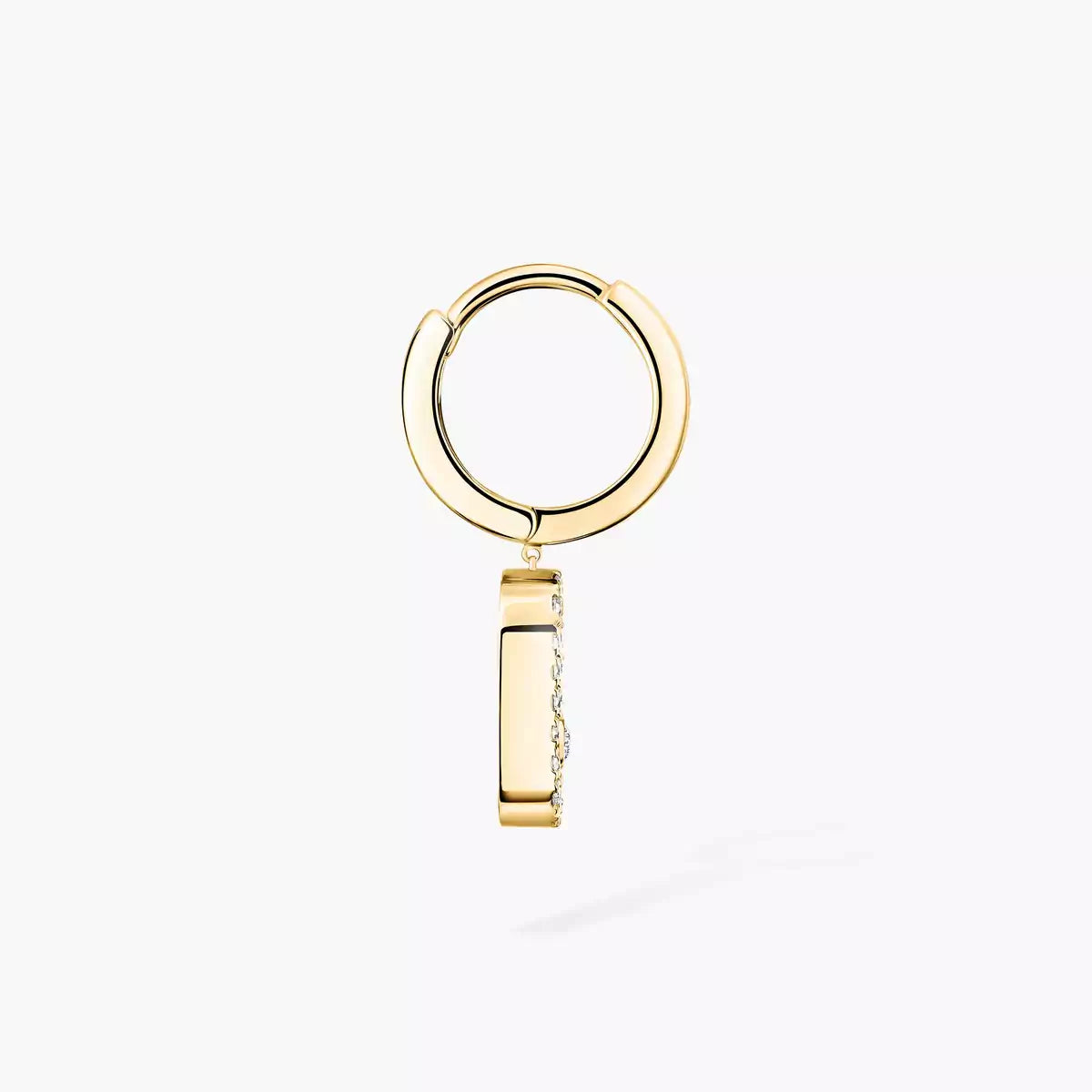 [CiCi]Move Uno Single Diamond Hoop Earring