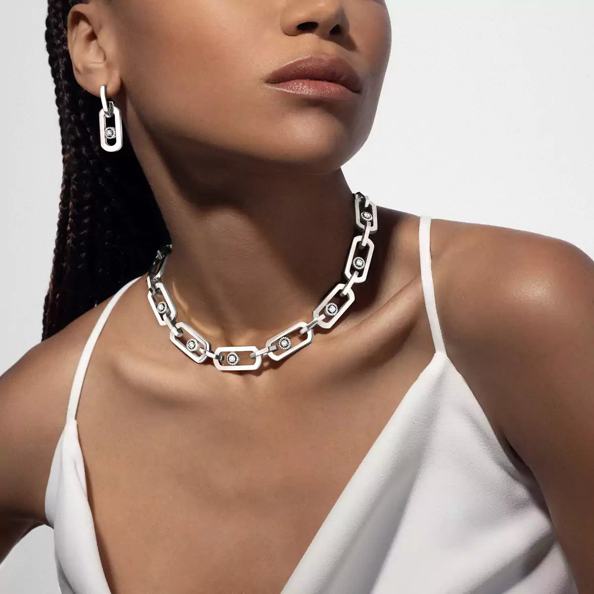 [CiCi]So Move XL Diamond Pendant Earrings