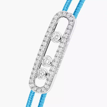 [CiCi]Messika Care(s) pink cord pavé bracelet
