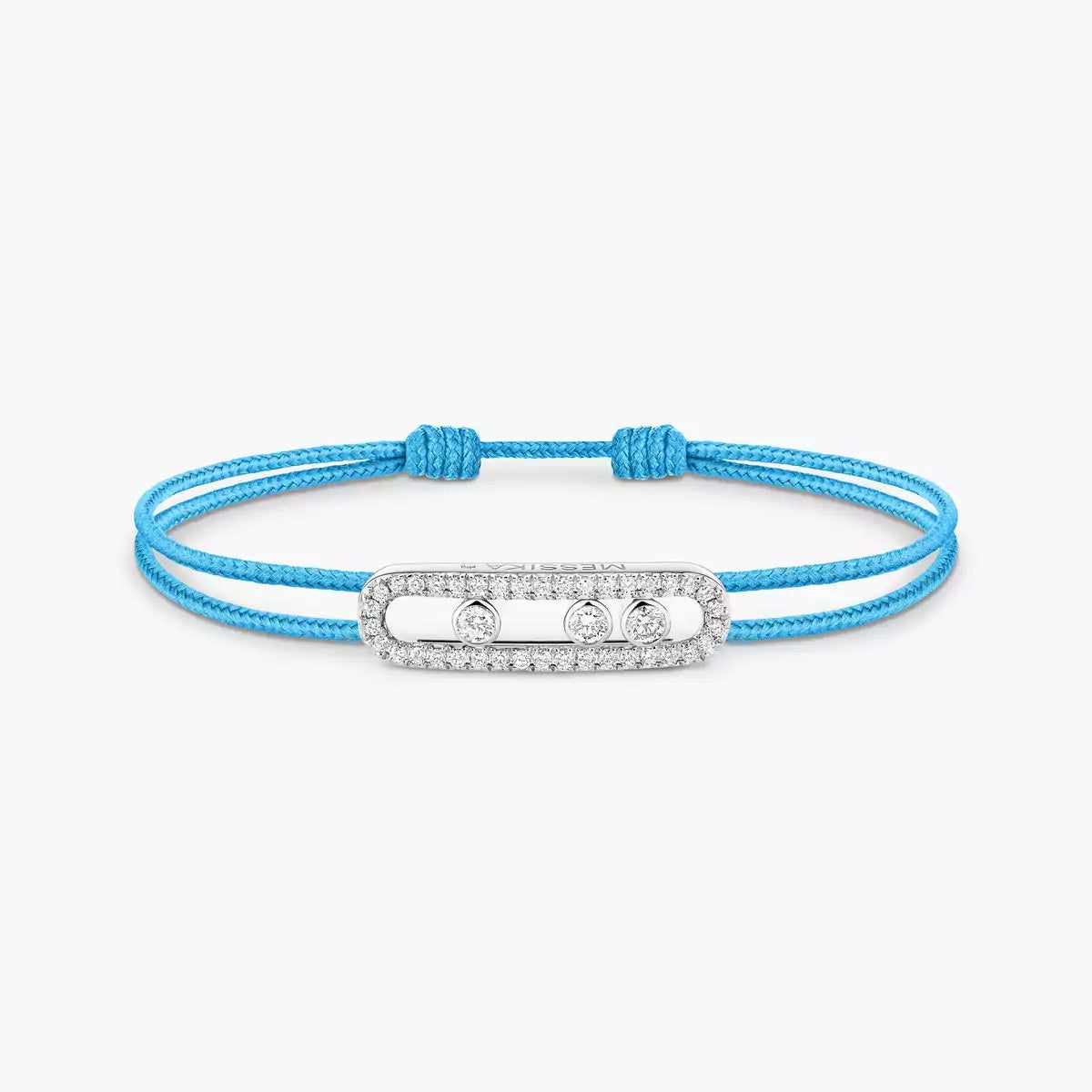 [CiCi]Messika Care(s) pink cord pavé bracelet