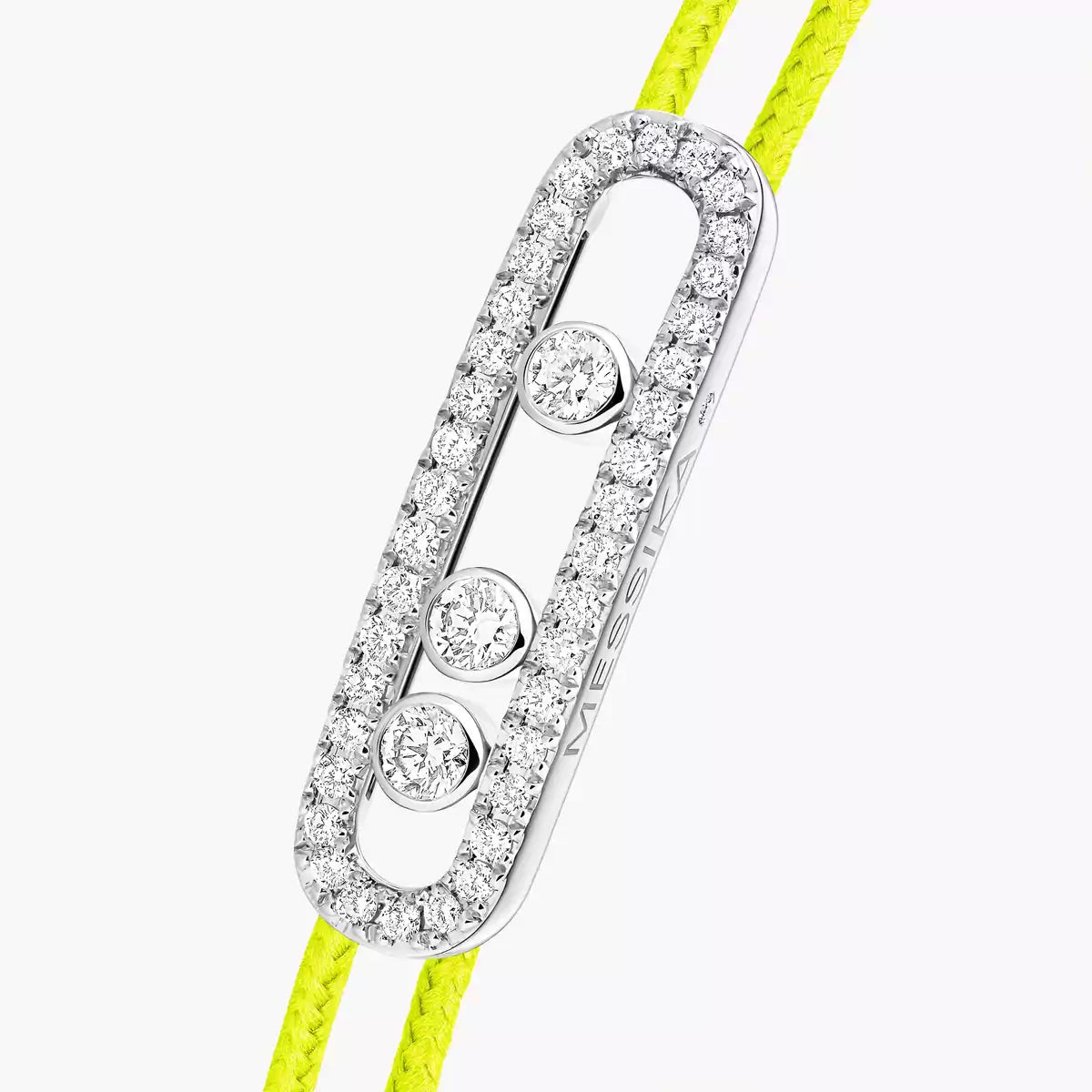 [CiCi]Messika Care(s) pink cord pavé bracelet