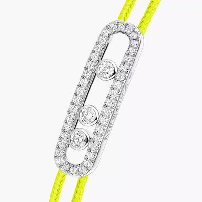 [CiCi]Messika Care(s) pink cord pavé bracelet