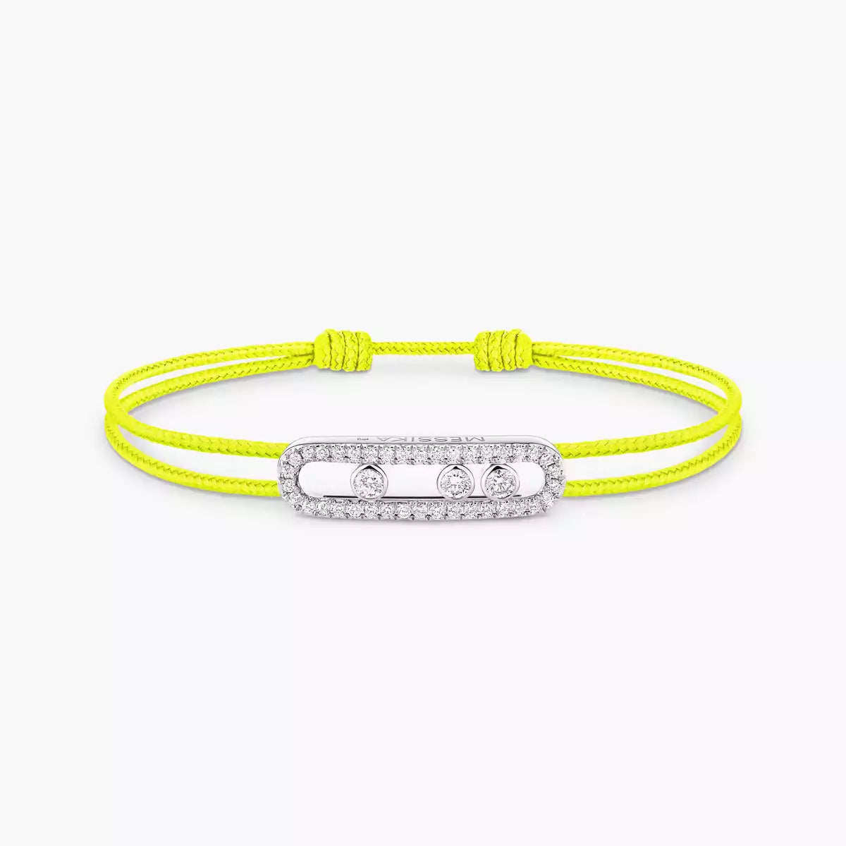 [CiCi]Messika Care(s) pink cord pavé bracelet