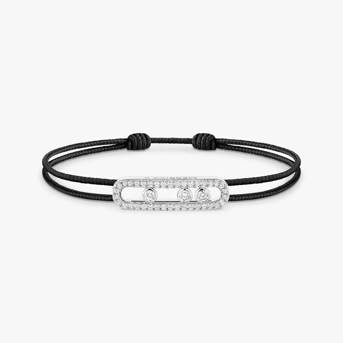 [CiCi]Messika Care(s) pink cord pavé bracelet