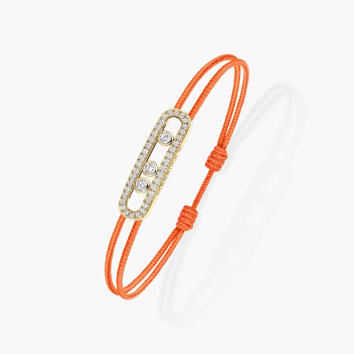 [CiCi]Messika Care(s) pink cord pavé bracelet
