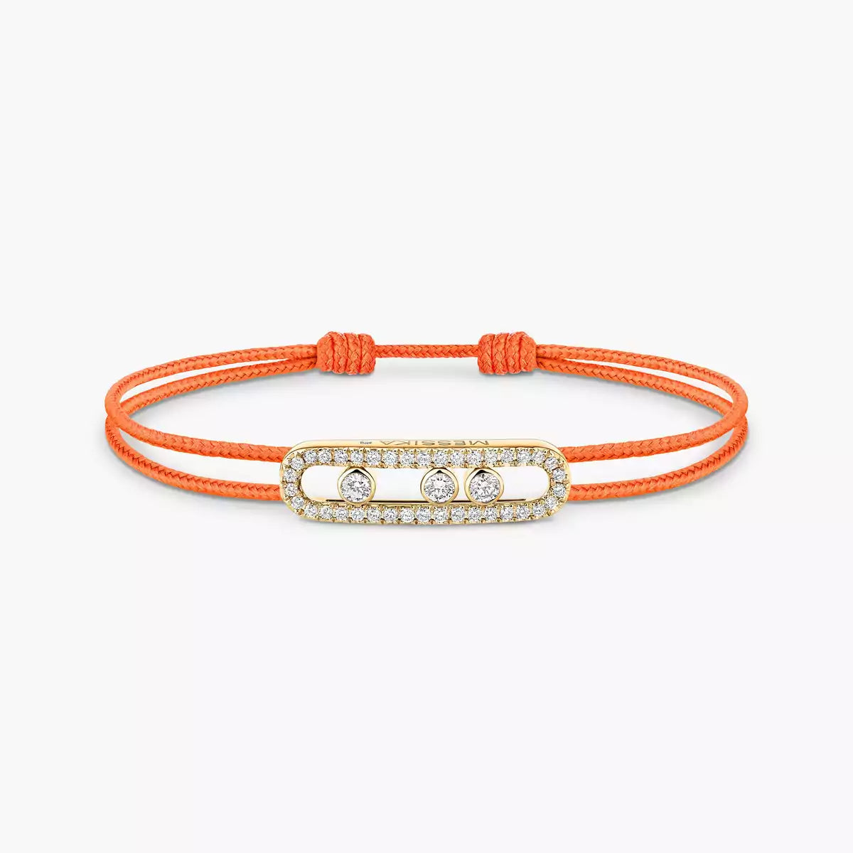 [CiCi]Messika Care(s) pink cord pavé bracelet
