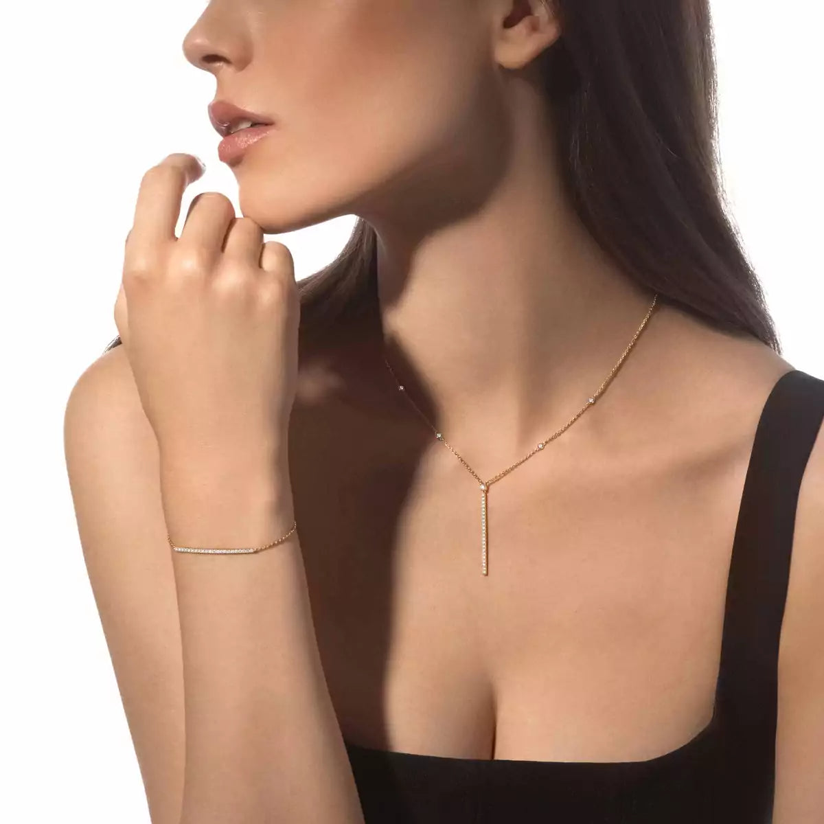 [CiCi]Diamond Thin Bangle 0.15ct My Twin Toi & Moi