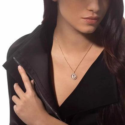 [CiCi]Lucky Move Diamond Necklace in Rose Gold and White Mother-of-Pearl