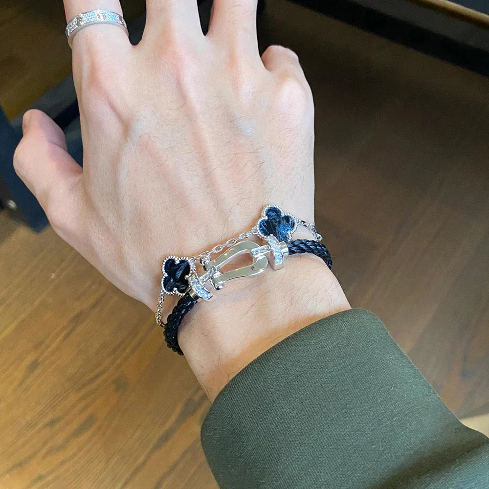 [CiCi]CLOVER 5 MOTIF PIETERSITE BRACELET COLLECTION