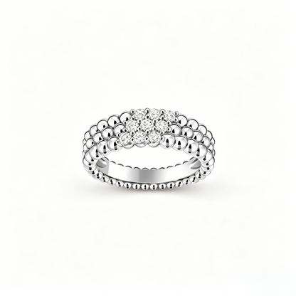[CiCi] THREE-ROW DIAMOND RING
