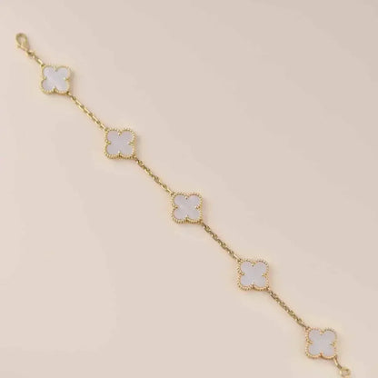 [CiCi]CLOVER WHITE PEARL MOP 5 MOTIV ARMBANDKOLLEKTION