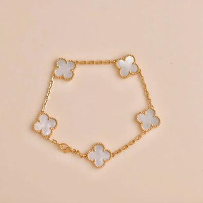 [CiCi]CLOVER WHITE PEARL MOP 5 MOTIV ARMBANDKOLLEKTION