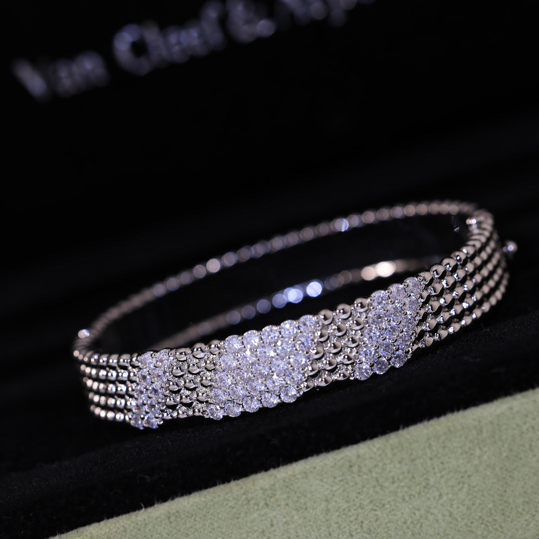 [CiCi]  FIVE-ROW DIAMOND BRACELET