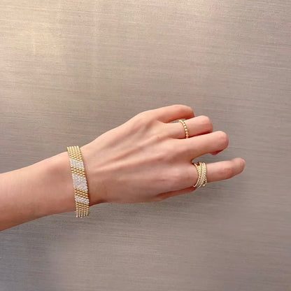 [CiCi]  FIVE-ROW DIAMOND BRACELET