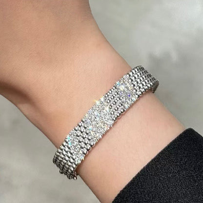 [CiCi]  FIVE-ROW DIAMOND BRACELET