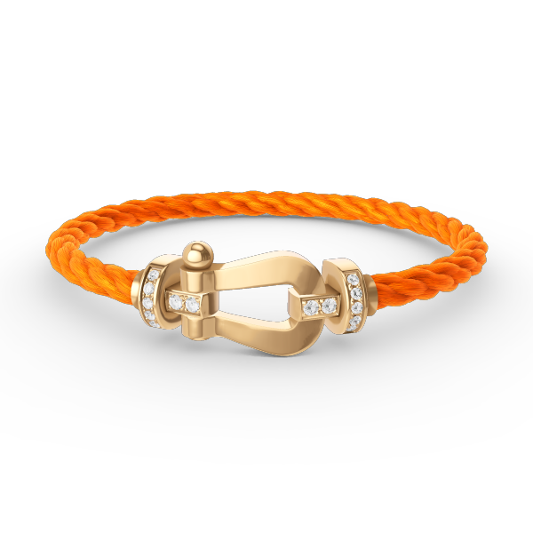 [CiCi]FORCE LARGE HORSESHOE HALF DIAMOND BRACELET GOLD
