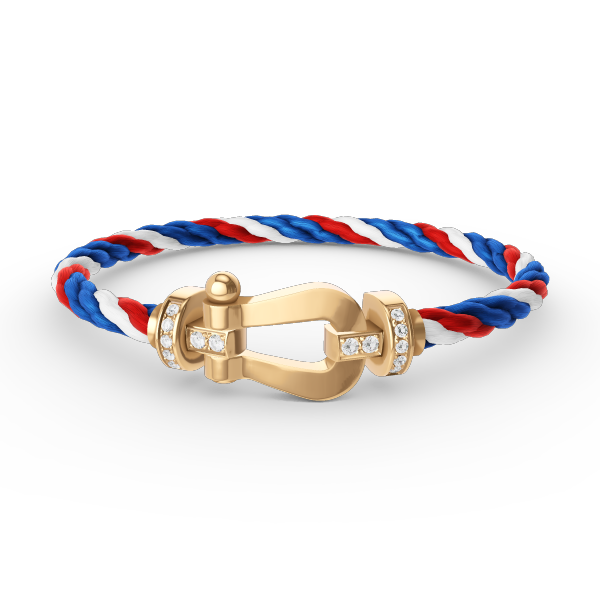 [CiCi]FORCE LARGE HORSESHOE HALF DIAMOND BRACELET GOLD